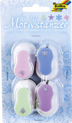 folia Mini-Motivstanzer Set Weihnachtsmotive, sortiert