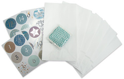 folia Adventskalender Papiertüten blanko, weiß