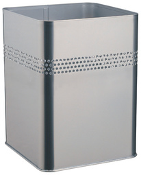 DURABLE Papierkorb, aus Metall, eckige Form, 18,5 L, schwarz