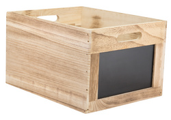 Securit Holzbox TABLECADDY, mit 2 Kreidetafelflächen