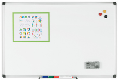 Bi-Office Weißwandtafel Maya, 900 x 600 mm, lackiert