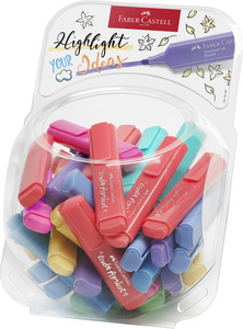 FABER-CASTELL Textmarker TEXTLINER 1546 PASTELL, Display