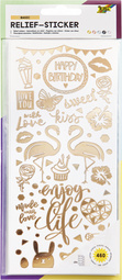 folia Relief-Sticker GANZJAHR, Blattformat: 100 x 240 mm