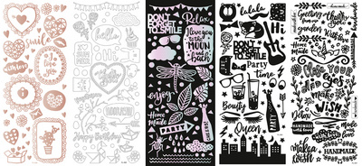 folia Relief-Sticker GANZJAHR, Blattformat: 100 x 240 mm