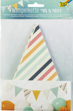 folia Wimpelkette Mix & Match, aus Motivkarton, 14 Wimpel