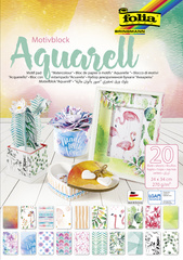 folia Motivblock Aquarell, 240 x 340 mm, 20 Blatt