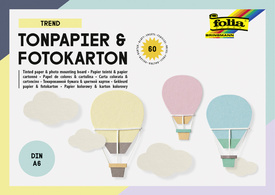 folia Tonpapier- und Fotokarton-Block TREND, A6, 60 Blatt