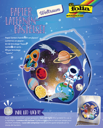 folia Laternen-Bastelset WELTRAUM, blau