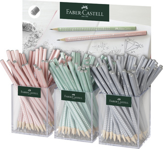 FABER-CASTELL Bleistift GRIP SPARKLE Frühjahr, 3er Köcher