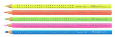 FABER-CASTELL Dreikant-Buntstift Colour GRIP, neonblau