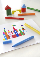 FABER-CASTELL Fasermaler Jumbo, 12er Kartonetui
