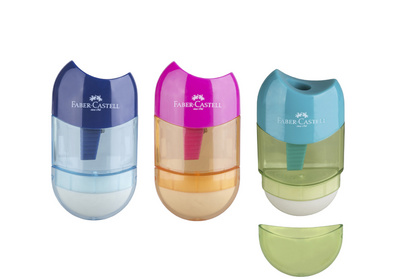 FABER-CASTELL Radierer-Spitzer-Kombi Mini, im Display