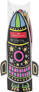 FABER-CASTELL Dreikant-Buntstifte Colour GRIP, Rakete
