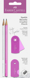 FABER-CASTELL Schreibset GRIP SPARKLE Pearl, pink