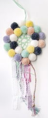 folia Woll-Pompons Pastell, 24 Stück, farbig sortiert