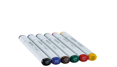 COPIC Marker sketch, 6er Set Bold Primaries