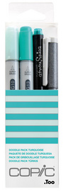 COPIC Marker ciao, 4er Set Doodle Pack Turquoise