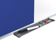 Bi-Office Kombitafel, Weißwand / Filz, blau, 1.200 x 900 mm