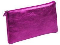 Clairefontaine Schlamper-Mäppchen CUIRISÉ, Leder, himbeere