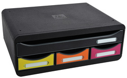 EXACOMPTA Schubladenbox TOOLBOX MINI, 4 Schübe, harlekin