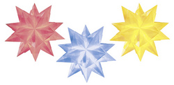 folia Faltblätter Bascetta-Stern, 150 x 150 mm, rosa