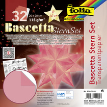 folia Faltblätter Bascetta-Stern, 200 x 200, hellgelb