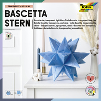 folia Faltblätter Bascetta-Stern, 200 x 200, hellgelb