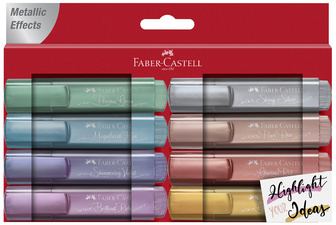 FABER-CASTELL Textmarker TEXTLINER 1546 Metallic, 4er Etui