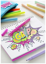 FABER-CASTELL Fasermaler GRIP Neon + Pastell, 10er Etui