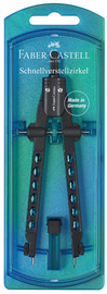 FABER-CASTELL Schnellverstellzirkel FACTORY CHROME BLACK