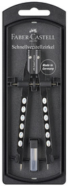 FABER-CASTELL Schnellverstellzirkel FACTORY CHROME BLACK