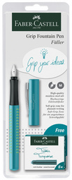 FABER-CASTELL Füllhalter-Set GRIP 2010, pink-orange