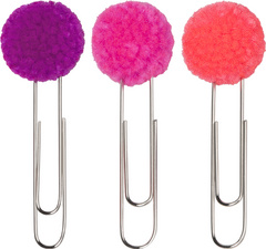 KNORR prandell Pompon-Klammern Mix Neon, farbig sortiert