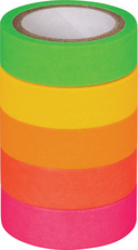 HEYDA Deko-Klebeband Neon Regenbogen, glitter