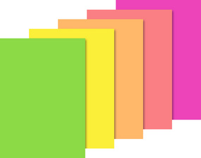HEYDA Neonpapier-Block, DIN A4, 10 Blatt, neonfarben