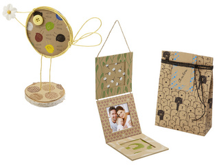 folia Motivblock Kraftpapier II, DIN A4, 20 Blatt