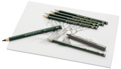 FABER-CASTELL Bleistift CASTELL 9000, 6er Metalletui