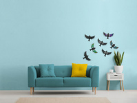 Securit 3D-Wand-Kreidetafel BIRD, schwarz