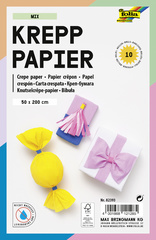 folia Krepppapier-Rollen BASIC, 500 mm x 2 m, sortiert