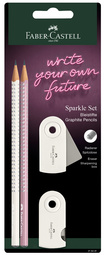 FABER-CASTELL Schreibset GRIP SPARKLE, rose