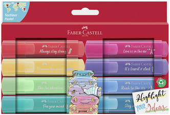 FABER-CASTELL Textmarker TEXTLINER 1546 PASTELL, 8er Etui