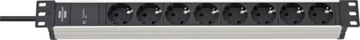 Brennenstuhl 1390007308 19 Steckdosenleiste Alu-Line, 8-fach