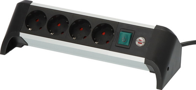 brennenstuhl Tisch-Steckdosenleiste Alu-Office-Line, 4-fach