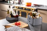 HAN SMART-BOX PLUS ALLISON – kompakte Design-Schubladenbox mit 2 Schubladen und Utensilienbox mit Deckel, granite grey, 1100-19