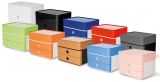 HAN SMART-BOX PLUS ALLISON – kompakte Design-Schubladenbox mit 2 Schubladen und Utensilienbox mit Deckel, caramel brown, 1100-83