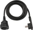 Brennenstuhl 1168980030 Qualitäts-Kunststoff-Verlängerungskabel mit Flachstecker 3m H05VV-F3G1,5 schwarz