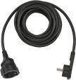 brennenstuhl Qualitäts-Kunststoff-Verlängerungskabel mit Flachstecker 5m H05VV-F3G1,5 schwarz
