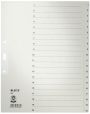 Leitz 1234 Zahlenregister - 1-20, Papier, A4 Überbreite, 20 Blatt, grau