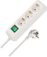 Brennenstuhl 1152320015 Eco-Line Steckdosenleiste mit Schalter 3-fach weiß 1,5m H05VV-F 3G1,5 3-fach Verteiler mit Schalter
