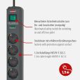 Brennenstuhl 1158820315 Eco-Line 13.500A Überspannungsschutz-Steckdosenleiste 3-fach anthrazit 1,5m H05VV-F 3G1,5